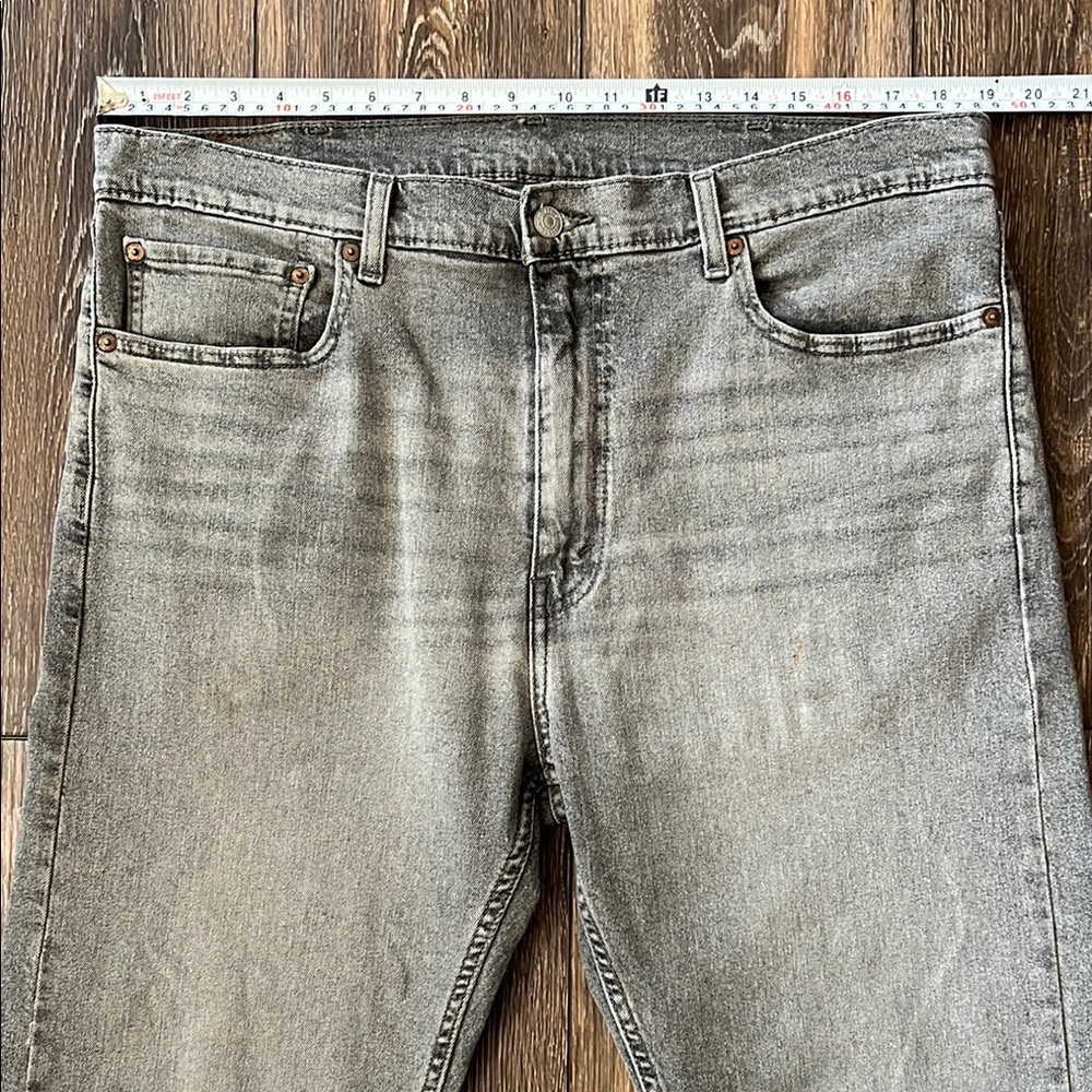 Levi's 505 Gray Mens 38 x 29 Denim Stretch Jeans - Picture 9 of 14